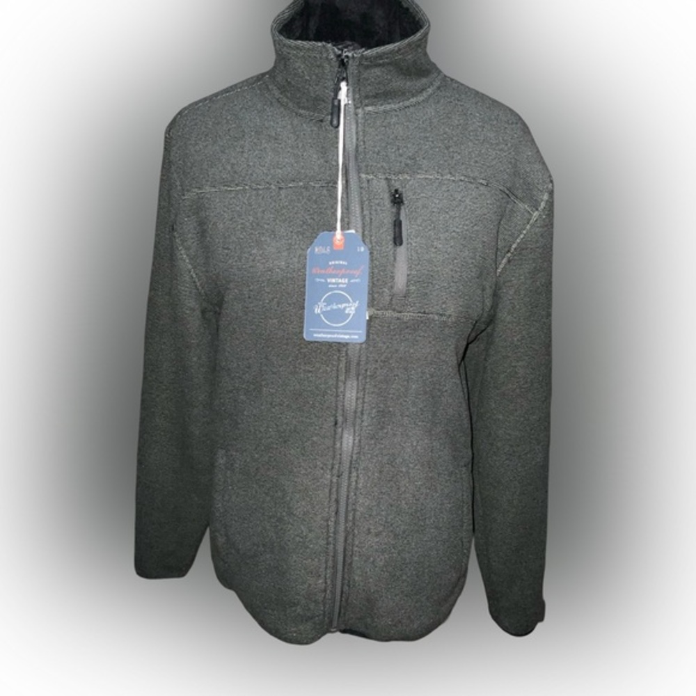Original 🔥Weatherproof🔥 Vintage Faux Shearling Lined Funnel Neck Jacket - SZ S
